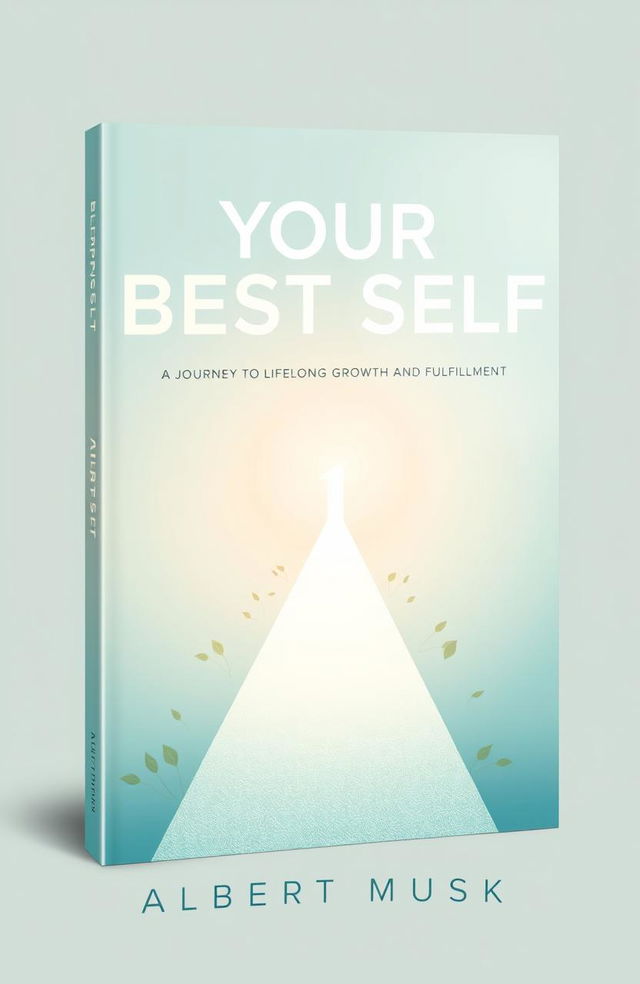 A book cover design for the personal development title 'Becoming Your Best Self: A Journey to Lifelong Growth and Fulfillment' by Albert Musk