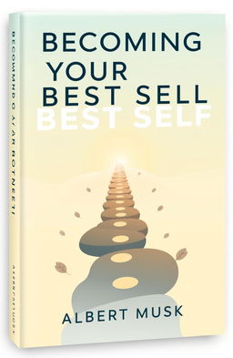 A book cover design for the personal development title 'Becoming Your Best Self: A Journey to Lifelong Growth and Fulfillment' by Albert Musk