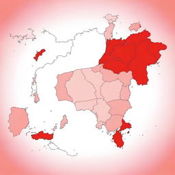 Generate an illustrative map containing the countries: Italy, Sardinia, Southern France, Tunisia, Morocco, Spain