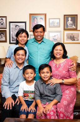 A portrait of the Duterte family gathered together, showcasing their strong familial bond