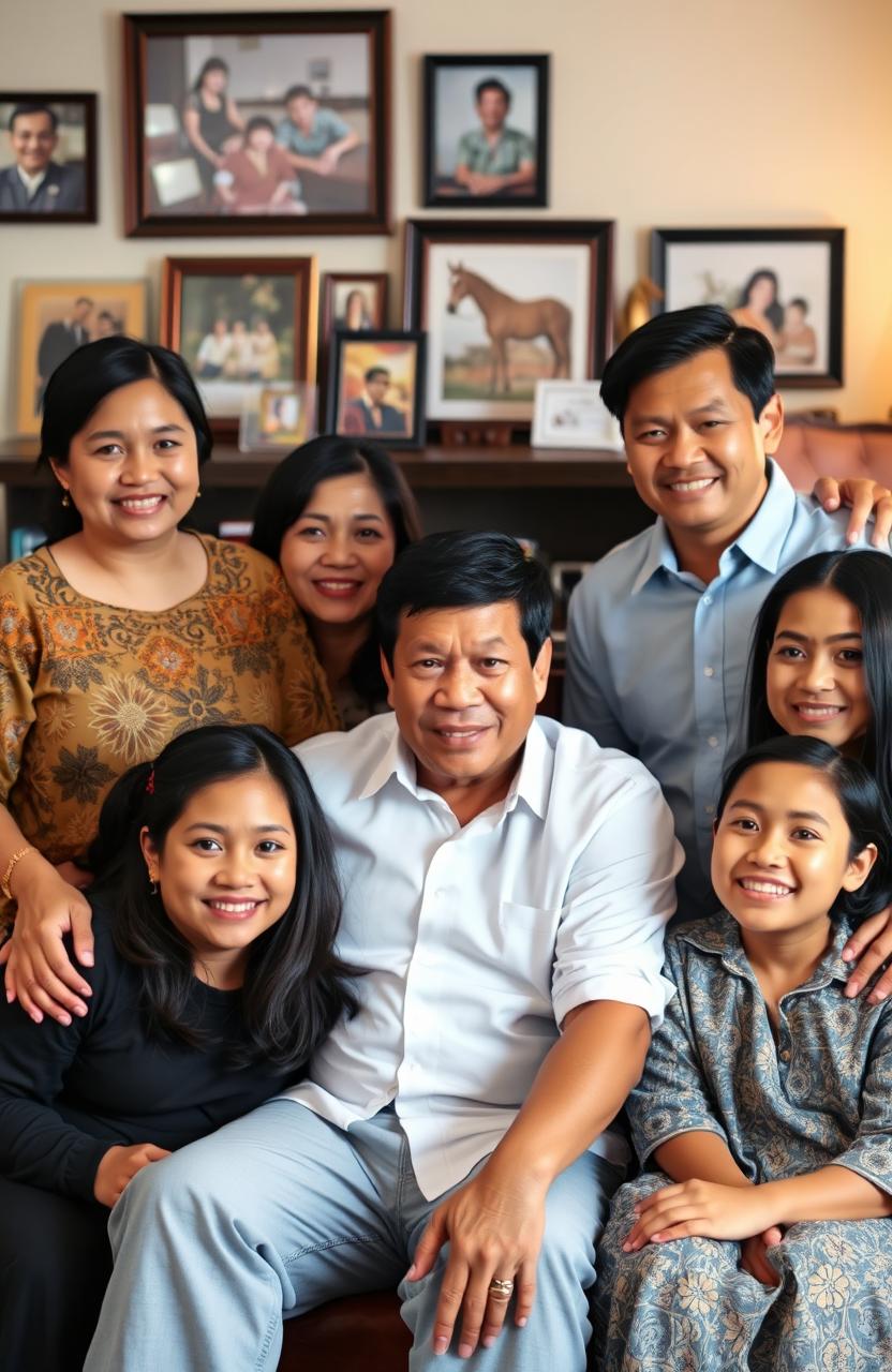 A portrait of the Duterte family gathered together, showcasing their strong familial bond