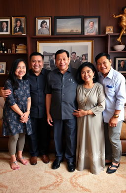 A portrait of the Duterte family gathered together, showcasing their strong familial bond