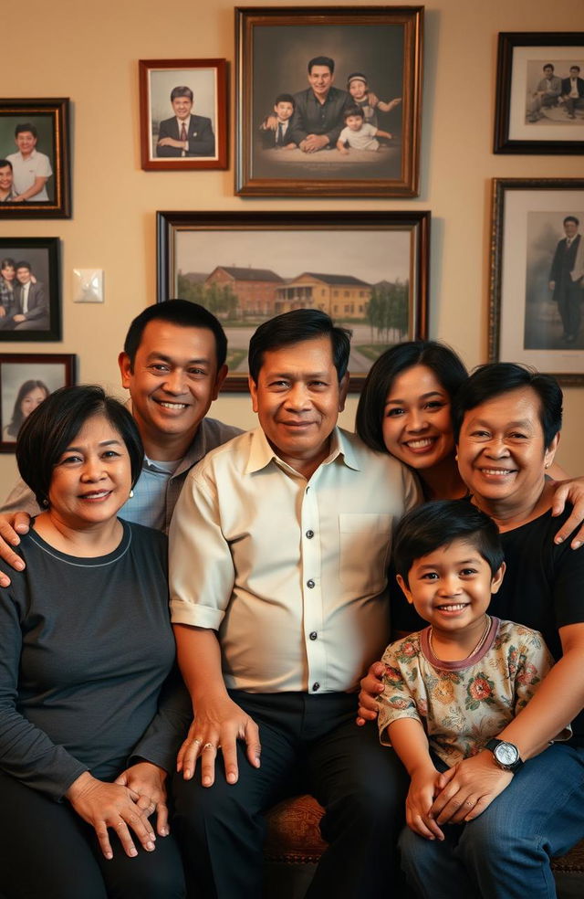 A portrait of the Duterte family gathered together, showcasing their strong familial bond