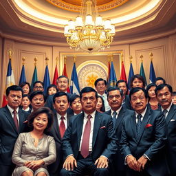 A powerful depiction of the Duterte family's political dynasty in a formal setting