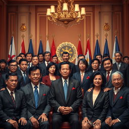 A powerful depiction of the Duterte family's political dynasty in a formal setting