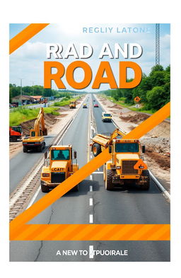 A modern and professional book cover design for a road and construction company