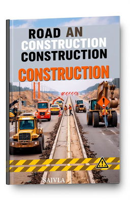 A modern and professional book cover design for a road and construction company