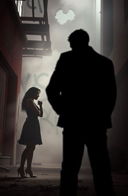 A dark and intense scene depicting the emotional turmoil of a tumultuous relationship leading to a tragic ending