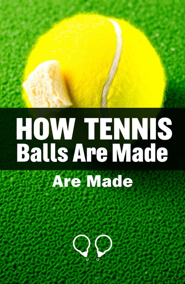 A visually appealing and informative cover page for a technical report titled "How Tennis Balls Are Made"