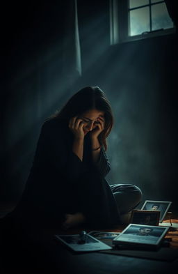 A dramatic and emotional scene depicting a mother in deep remorse for her son's murder