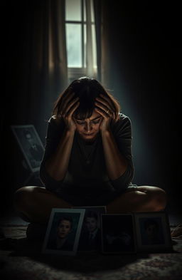 A dramatic and emotional scene depicting a mother in deep remorse for her son's murder