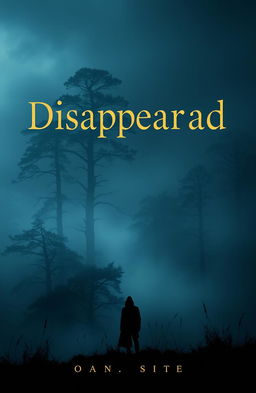 A dramatic and mysterious novel cover that depicts the themes of disappearance and intrigue