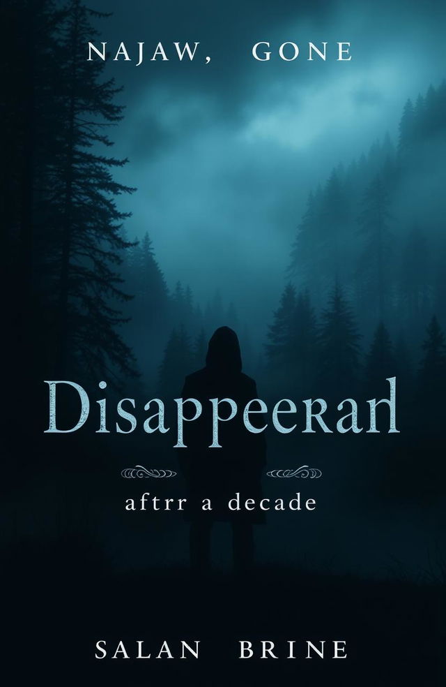 A dramatic and mysterious novel cover that depicts the themes of disappearance and intrigue