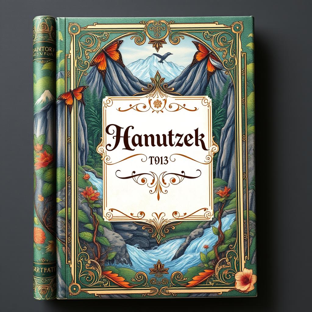 A beautifully designed book wrapper featuring an intricate and artistic cover illustration