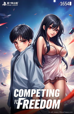 A visually striking cover for a game titled 'Competing For Freedom'