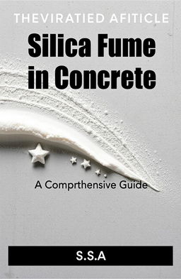 A visually captivating book cover design for "Silica Fume in Concrete: A Comprehensive Guide by S