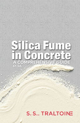A visually captivating book cover design for "Silica Fume in Concrete: A Comprehensive Guide by S