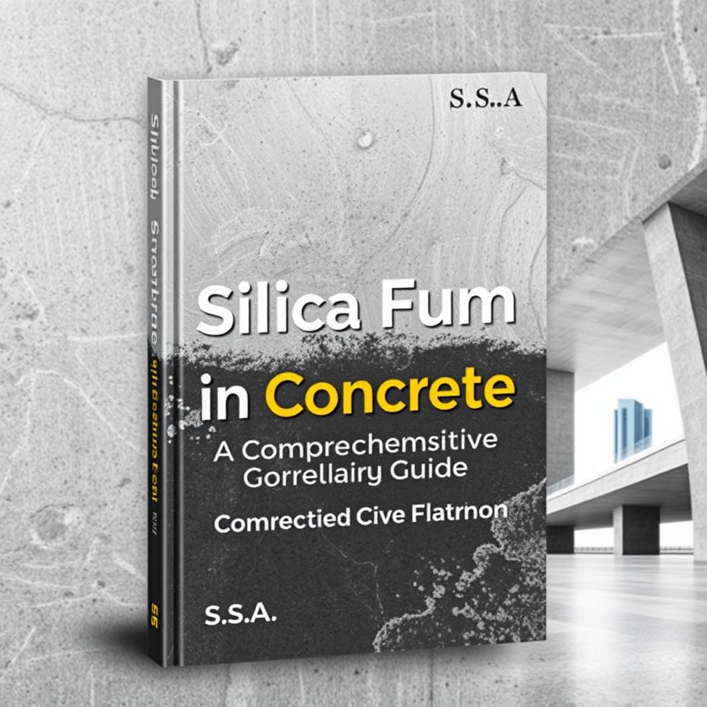 A detailed book cover for 'Silica Fume in Concrete: A Comprehensive Guide by S