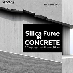A detailed book cover for 'Silica Fume in Concrete: A Comprehensive Guide by S