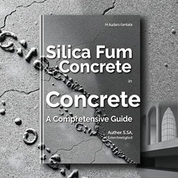 A detailed book cover for 'Silica Fume in Concrete: A Comprehensive Guide by S