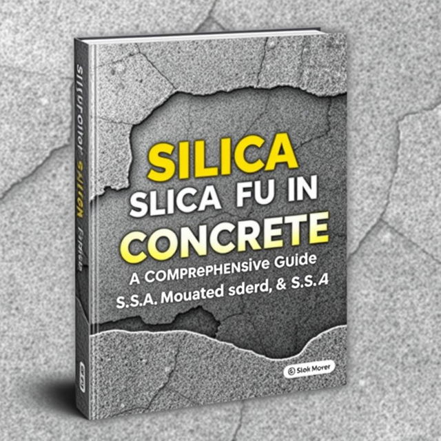 A detailed book cover for 'Silica Fume in Concrete: A Comprehensive Guide by S