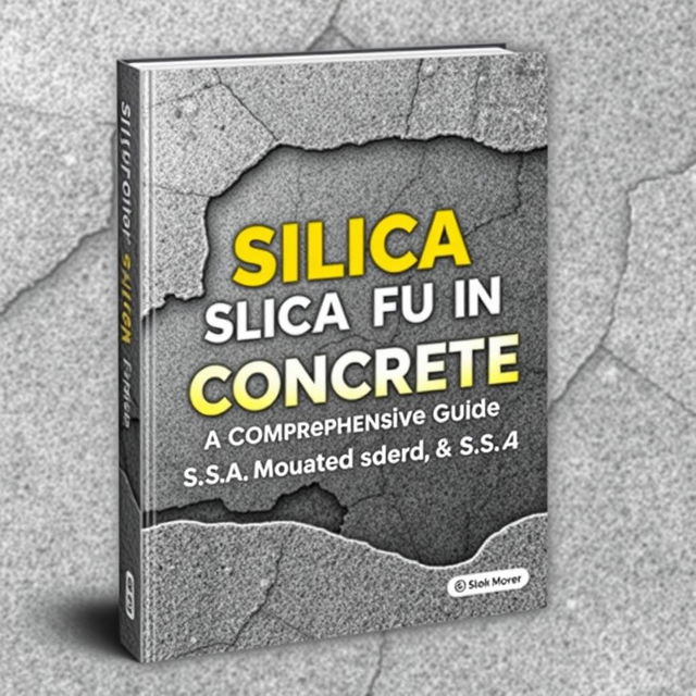 A detailed book cover for 'Silica Fume in Concrete: A Comprehensive Guide by S