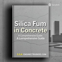 A detailed book cover for 'Silica Fume in Concrete: A Comprehensive Guide by S