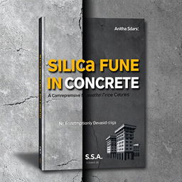 A detailed book cover for 'Silica Fume in Concrete: A Comprehensive Guide by S