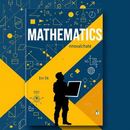 A visually engaging book cover design focused on the theme of mathematics