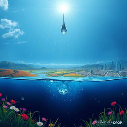 A stunning poster for the short film 'Journey of a Drop'