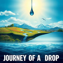 A stunning and imaginative poster for the short film 'Journey of a Drop'