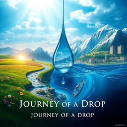 A stunning and imaginative poster for the short film 'Journey of a Drop'