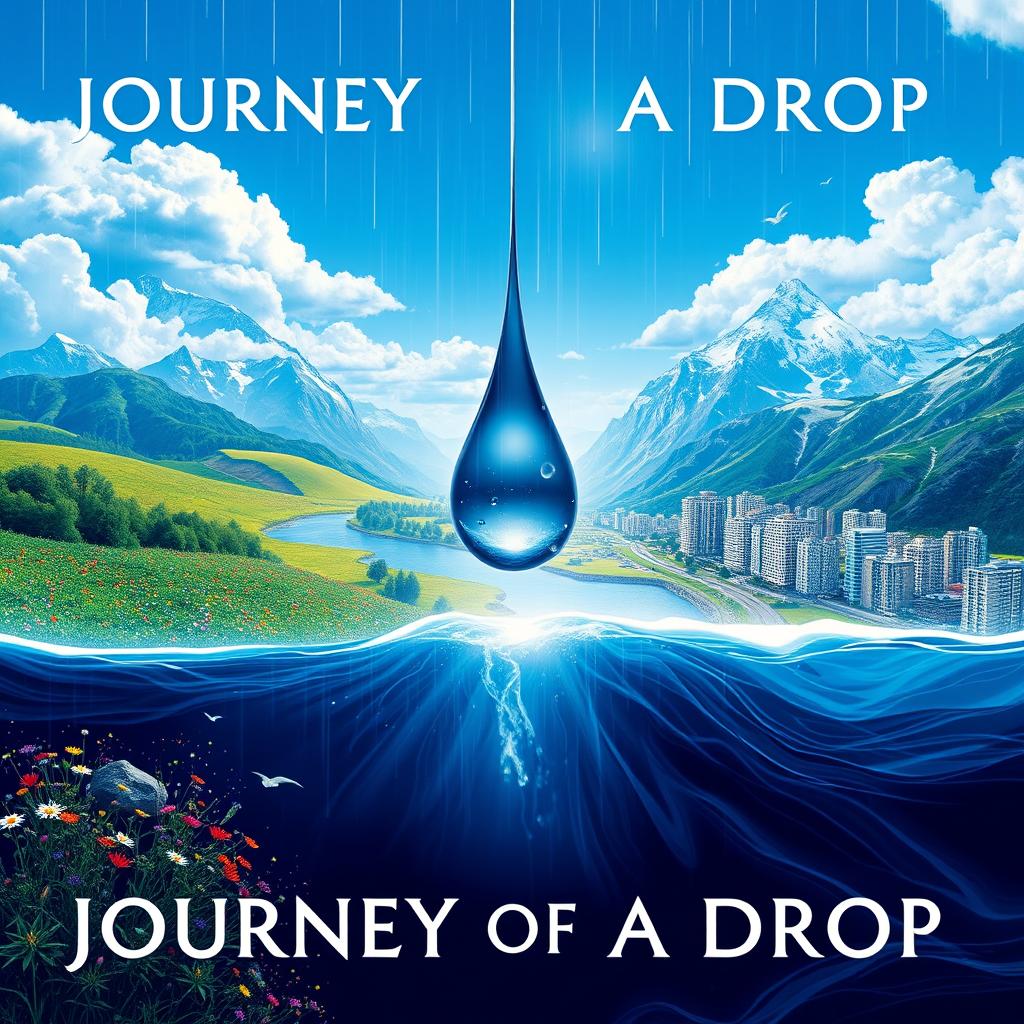 A stunning and imaginative poster for the short film 'Journey of a Drop'