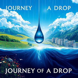 A stunning and imaginative poster for the short film 'Journey of a Drop'