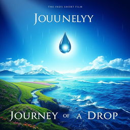 A stunning and imaginative poster for the short film 'Journey of a Drop'