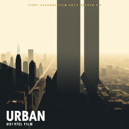 A visually striking poster for the short film 'Urban Shadows'