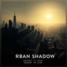 A visually striking poster for the short film 'Urban Shadows'