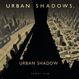 A visually striking poster for the short film 'Urban Shadows'