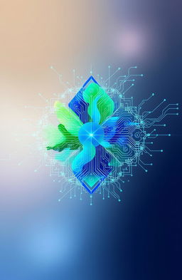 A visually striking representation of 'digital balance,' showcasing a sophisticated abstract concept