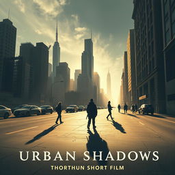 An evocative and artistic poster for the short film 'Urban Shadows'