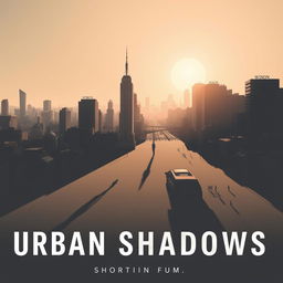 A captivating poster for the short film 'Urban Shadows'