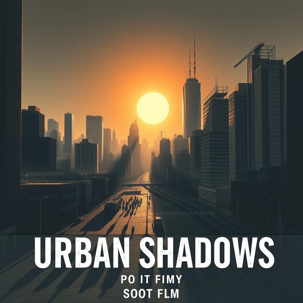 A captivating poster for the short film 'Urban Shadows'