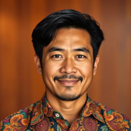 A portrait of a 36-year-old Malay man, shown in a frontal view