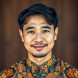 A portrait of a 36-year-old Malay man, shown in a frontal view