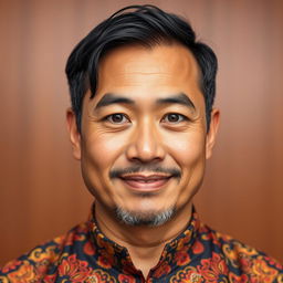 A portrait of a 36-year-old Malay man, shown in a frontal view