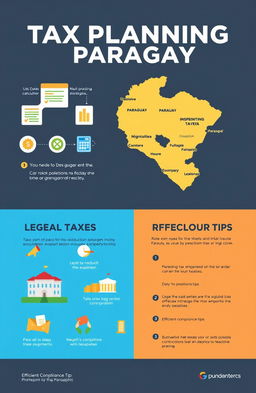 A professional and engaging infographic showcasing tax planning strategies in Paraguay