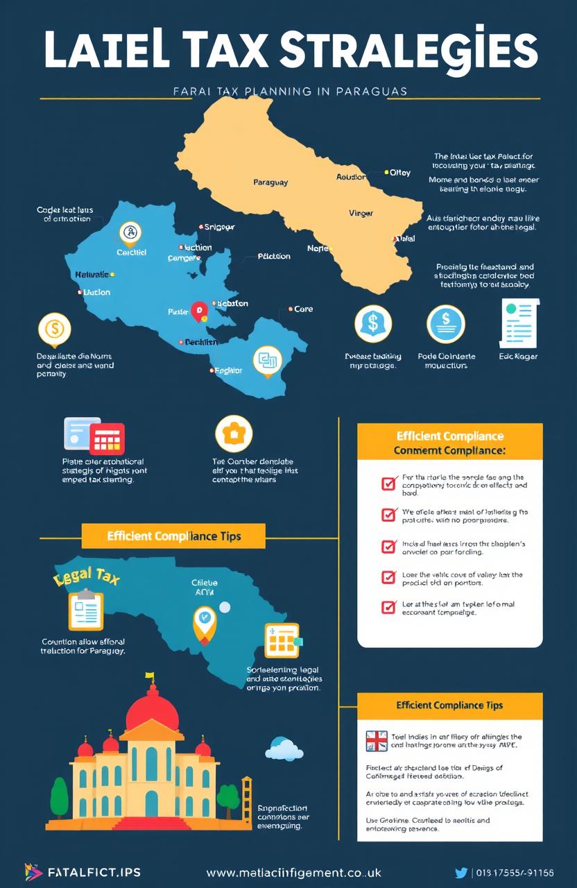 A professional and engaging infographic showcasing tax planning strategies in Paraguay