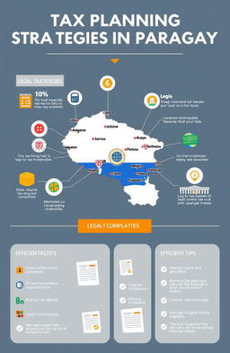 A professional and engaging infographic showcasing tax planning strategies in Paraguay