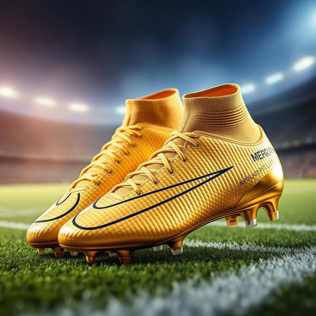 A stunning pair of Nike Mercurial football boots inspired by the prestigious Ballon d'Or