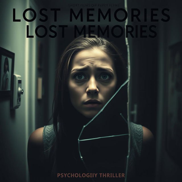 A movie poster for the short film 'Lost Memories', which is a psychological thriller